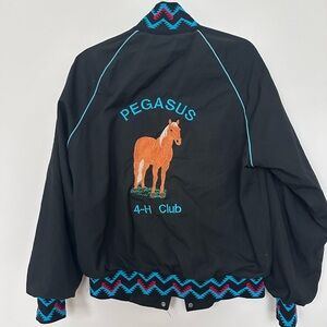 VINTAGE Black Pegasus 4-H Club Jacket